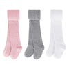 Booph Girls Tights Baby Toddler Cable Knit Leggings Pants 2-3T Pink Gray White 3 Pack