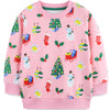 Akyzic Girls Christmas Tops Long Sleeve Crewneck Cotton Snowman Sweatshirt Toddler Pink Christmas Tree Shirt Kids Xmas Swearter