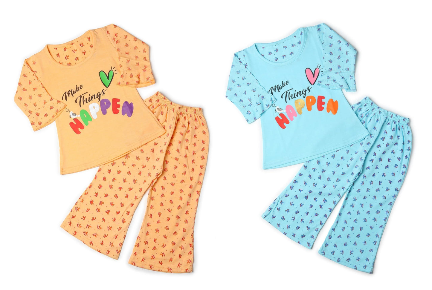 KUSHI Lifestyle Trendy Girls Clothing Night Wear Pack of 2 (45 Years) Multicolour