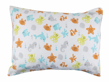 Bb My Best Buddy Toddler Kids Pillowcases For Boys And Girls - 100% Cotton - Ocean Animals Educational Design - 13 X 18 Shrinks