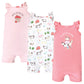 Hudson Baby Unisex Baby Cotton Rompers, Girl Farm Animals, 18-24 Months