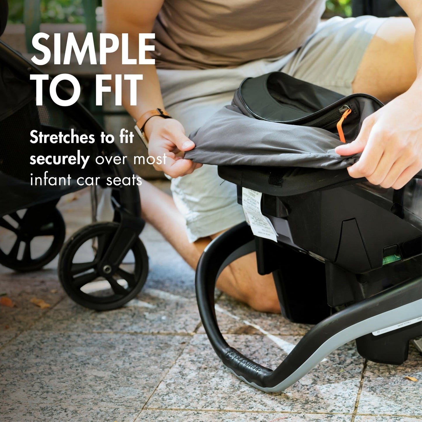 Boon Morph Baby Car Seat Cover And Car Seat Canopy - Water Resistant Car Seat Covers For Babies - Machine Washable - 1 Size Fits