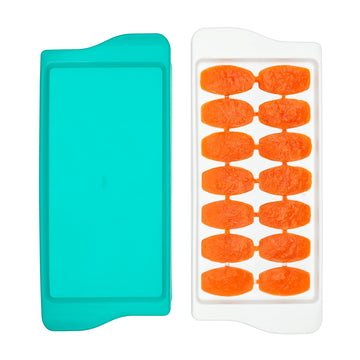 Oxo Tot Baby Food Freezer Tray With Protective Cover, 1-Pack, Teal
