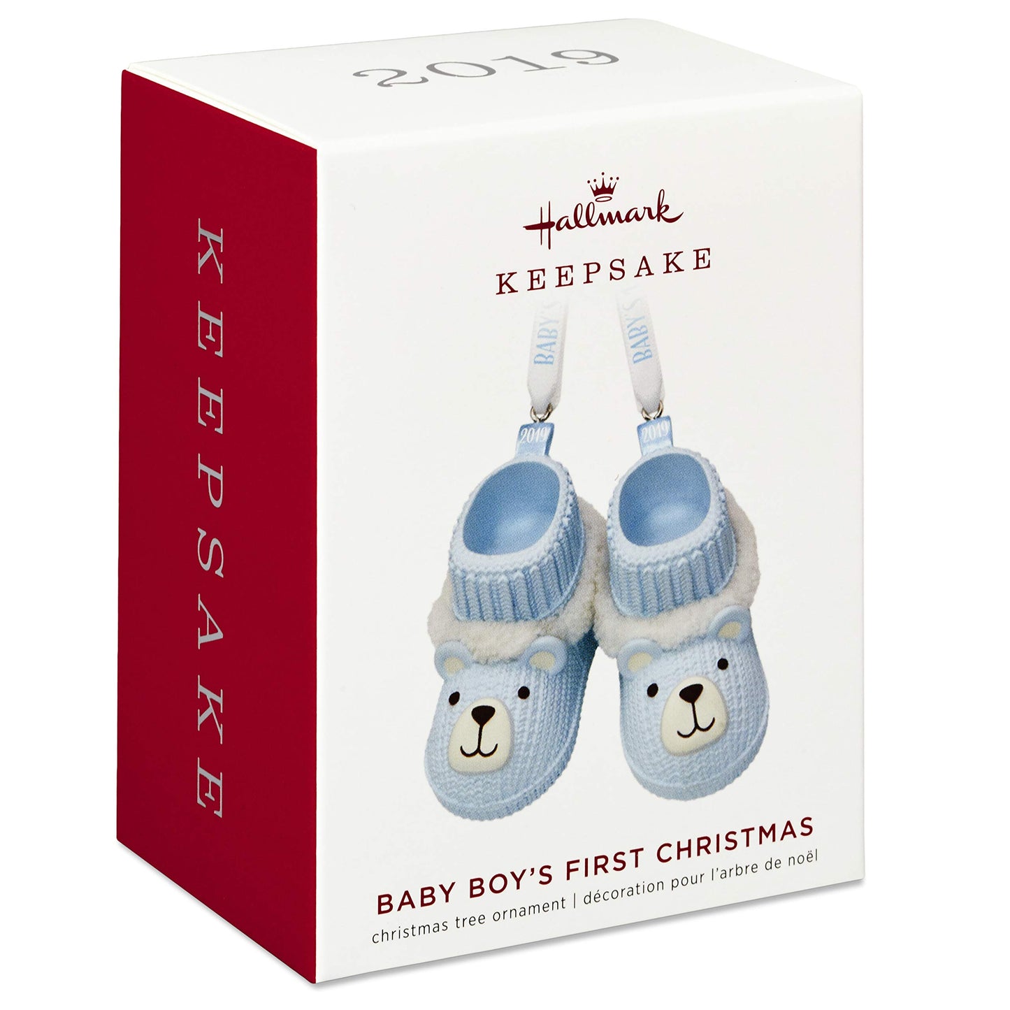 Hallmark Keepsake 1599Qgo2359 Christmas Ornament 2019 Year Dated, Baby Boys First Christmas Blue Teddy Bear Booties, Baby Boy'S