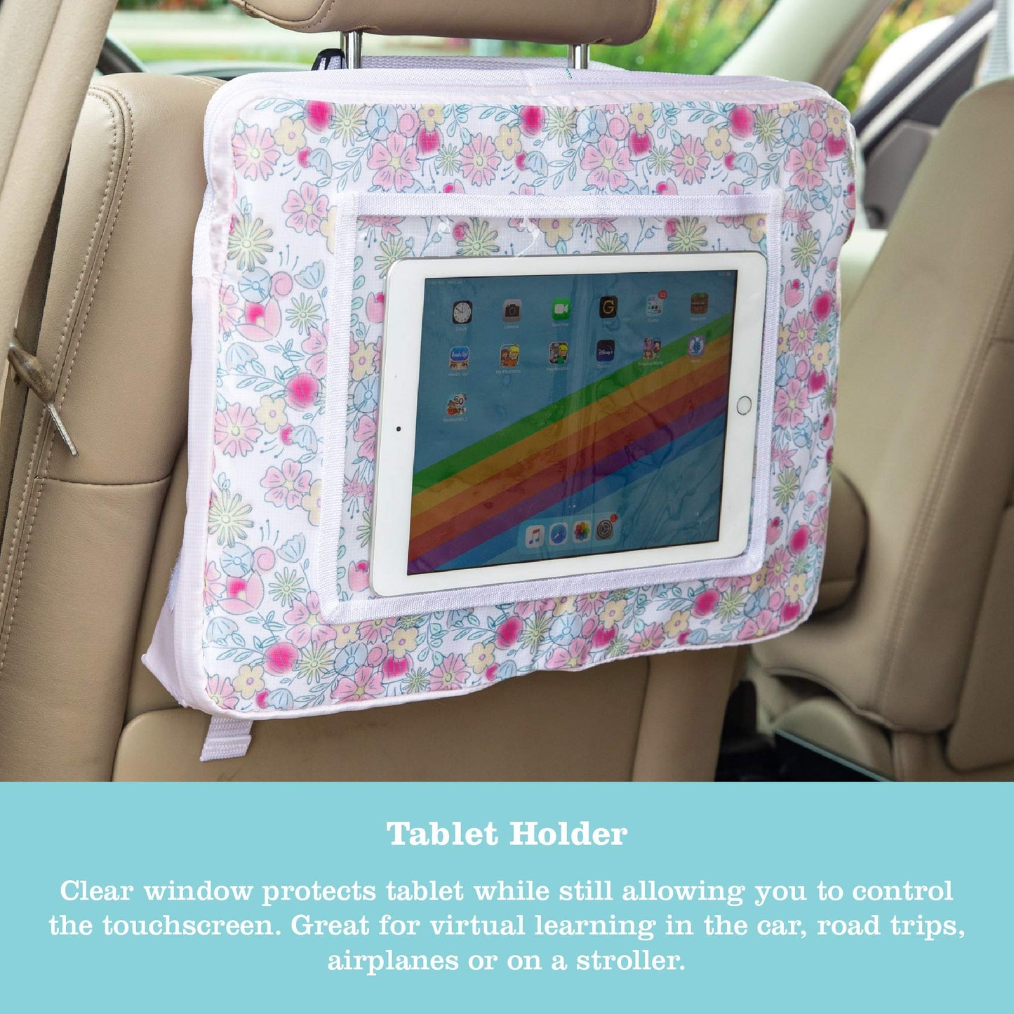 Disney Baby By J.L. Childress 3-In-1 Travel Tray & Ipad Tablet Holder - Car Seat Lap Tray For Toddlers, Kids - Use On Airplanes,