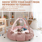 Han-Mm 5-In-1 Convertible Baby Play Gym With 6 Toys, Tummy Time Mat For Sensory Development, Baby Activity Center From Newborn T