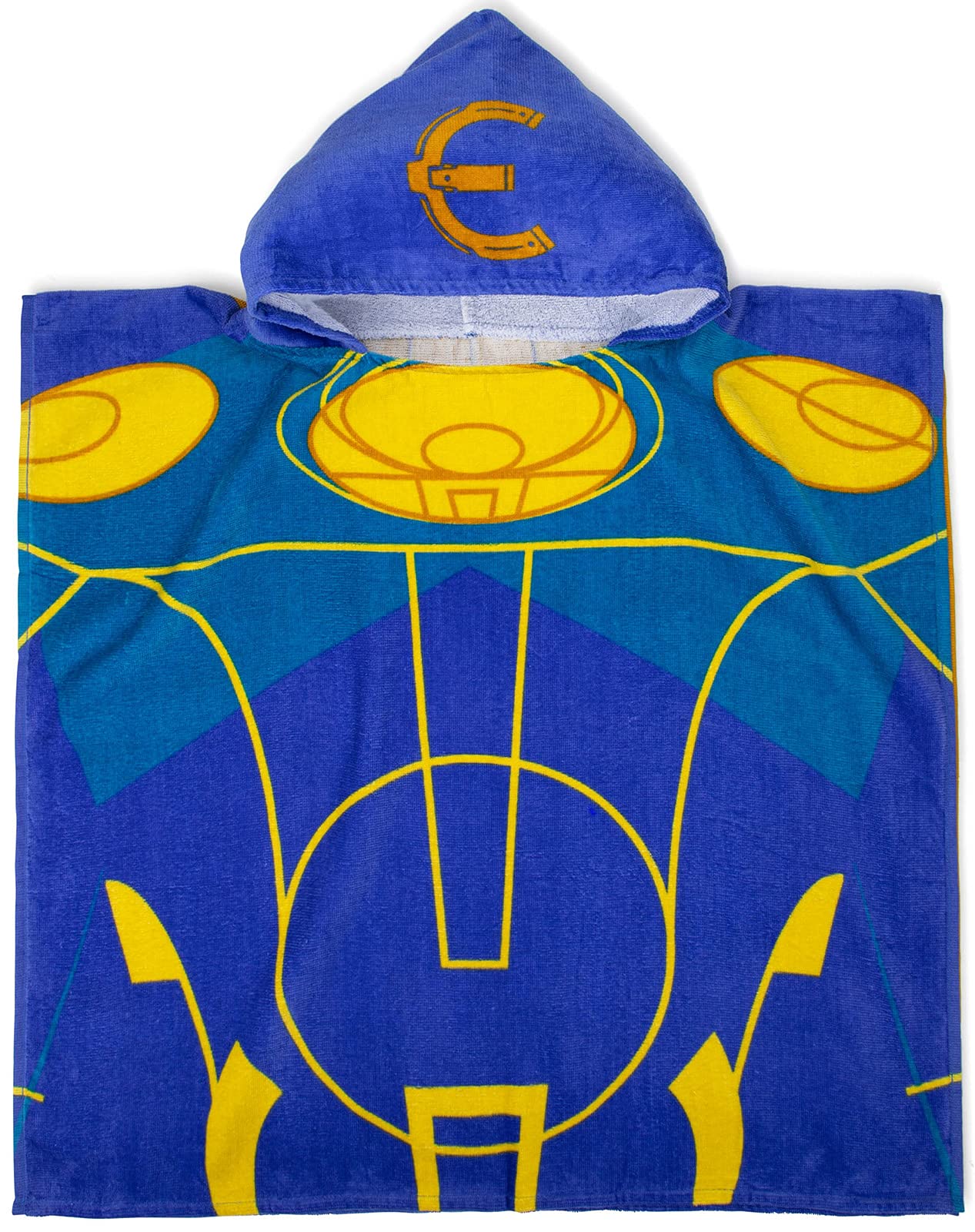 Jay Franco Marvel Eternals Ikaris Bath/Pool/Beach Hooded Poncho - Super Soft & Absorbent Cotton Towel, Measures 28 x 28 Inches (