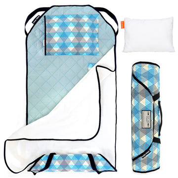 Urban Infant Tot Cot Kids Nap Mat - Toddler Preschool Daycare Bedding Cover With Blanket And Pillow - Seattle