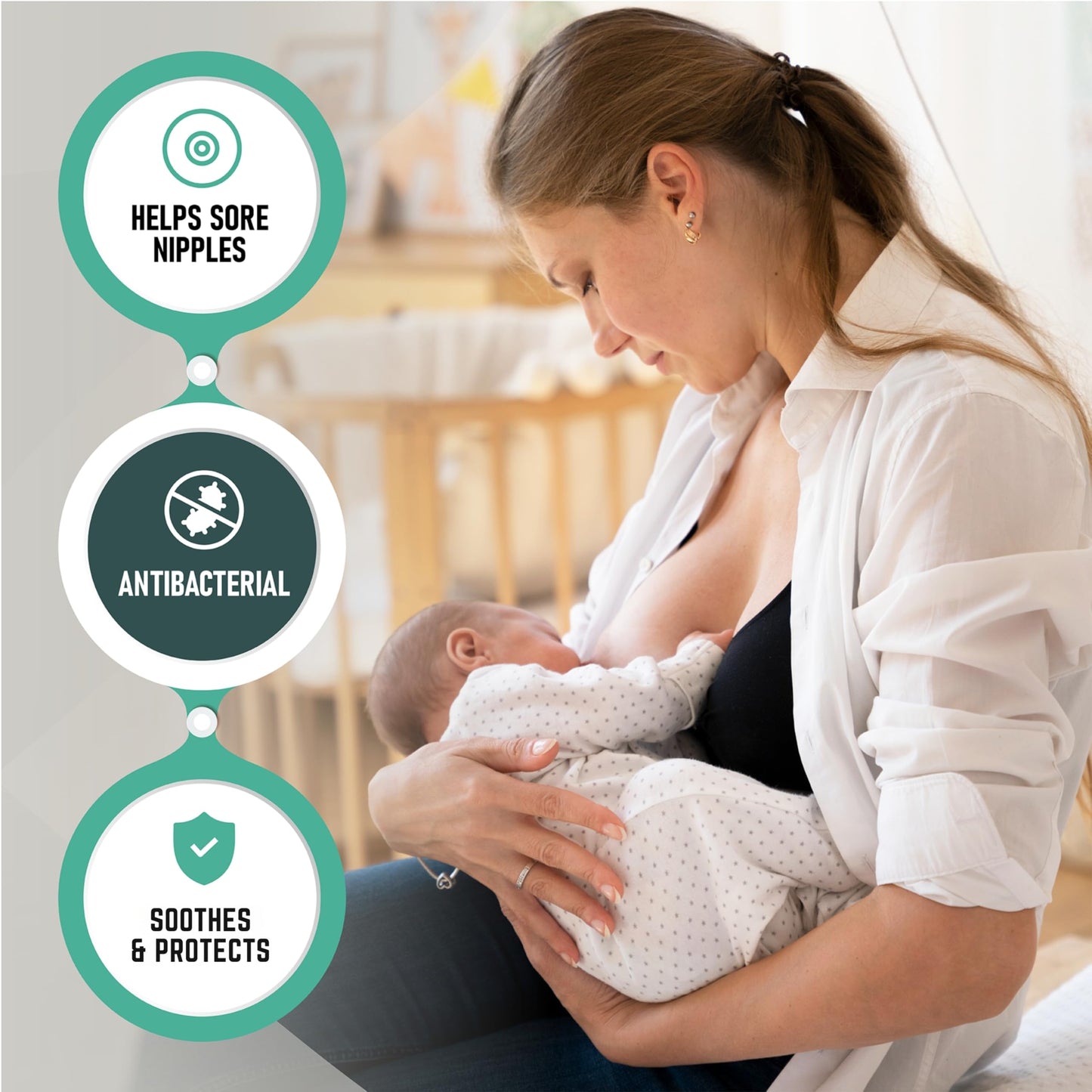 Silvamom Silver Nursing Cups - Reusable 925 Silver Nursing Covers For Sore Nipples, Postpartum Mom Breastfeeding Essentials, Soo