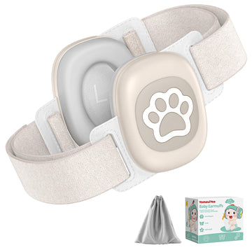 YomauiYee Baby Headphones,Infant Noise Cancelling Earmuffs with Cat Paw Pattern,Infant Ear Protection for Babies 0-48 Months,Bab