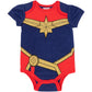 Marvel Avengers Spider-Man Captain America Captain Newborn Baby Girls Bodysuit And Headband Captain Marvel, Captain America, Spi