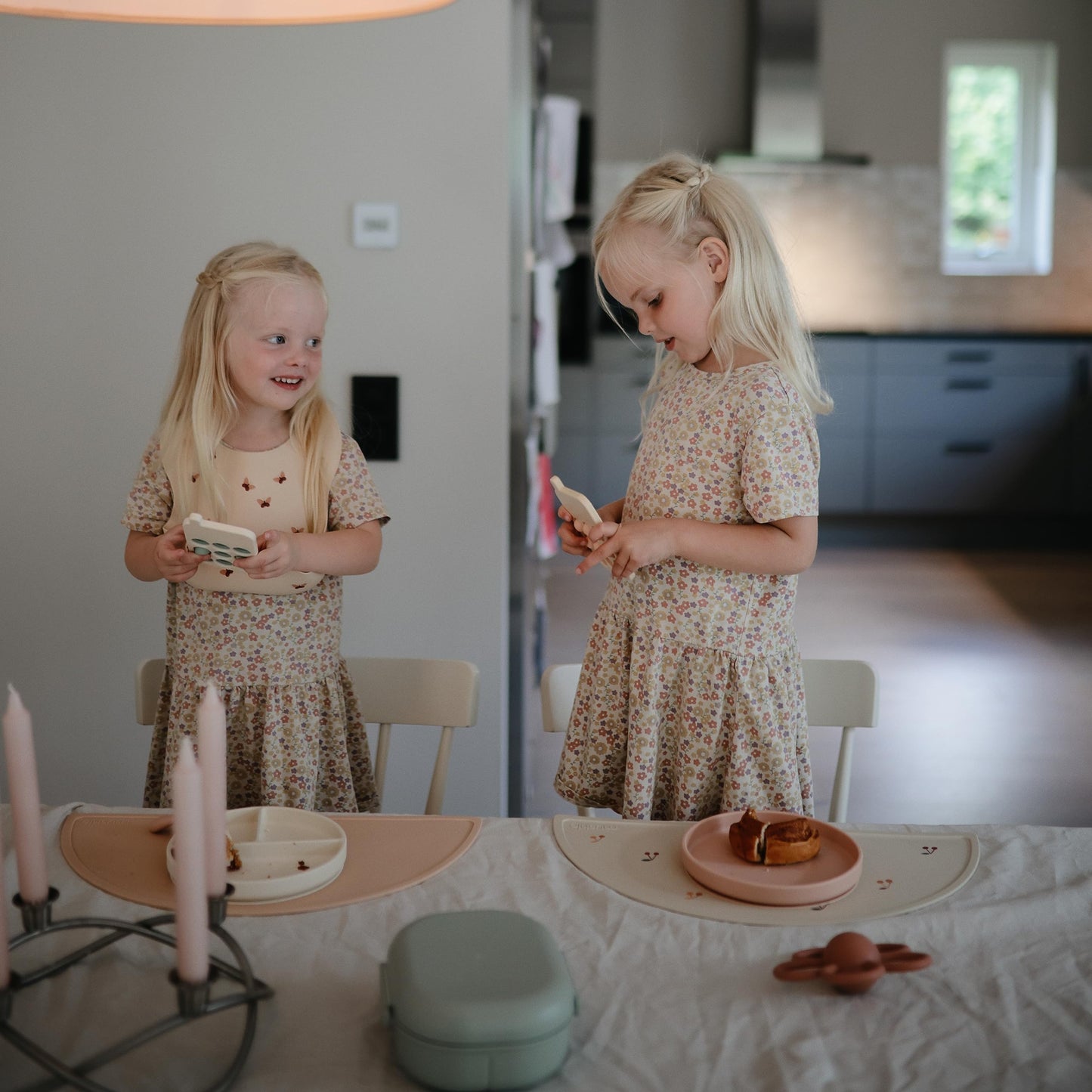 Mushie Silicone Placemat For Kids | Bpa-Free Non-Slip Design (Cherries)