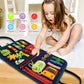 LearnToy Busy Board - Dinosaur Montessori Toys for 3 4 5 Year Old - Sensory Toys for Autistic Children - Toddler Travel Toys - B