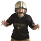 Franklin Sports New Orleans Saints Kids Football Uniform Set - NFL Youth Football Costume for Boys & Girls - Set Includes Helmet