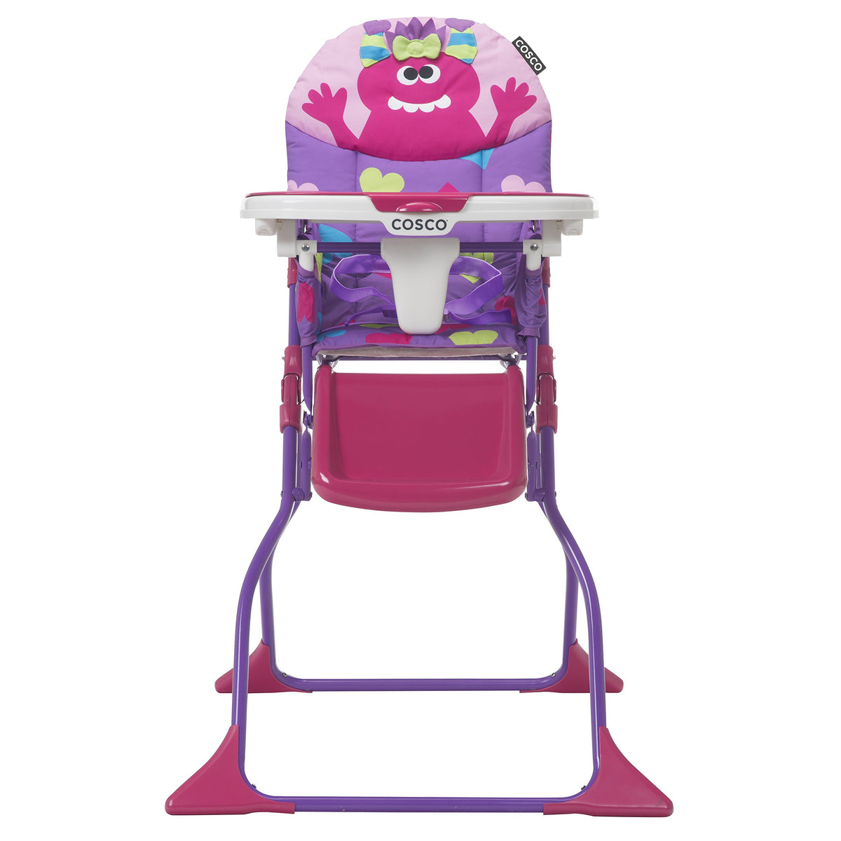 Cosco Kids Folding High Chair for Babies and Toddlers (from 6 Months to 50 lbs) Simple Fold Deluxe with 3Position Tray, Portabl