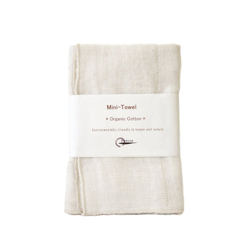 IPPINKA Nawrap 100% Organic Cotton Baby Face Cloth, Durable, Absorbent and Quick-Dry, Ivory
