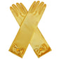 BIBUTY Princess Gloves for Little Girls Toddler Dress Up Gloves, Princess Dress Up Accessories Gold, Costume Set Toy Gift for 3 