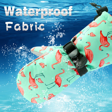 Bavst Winter Kids Waterproof Gloves For Boys Girls Snow Ski Toddler Baby Mittens Outdoor For Infant Teens 1-5T (Flamingo, M)