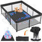 Taleco Gear Foldable Baby Play Pen with Mat, 50x71 Playpen for Babies and Toddlers, Playpen for Baby with Gate, Breathable,F