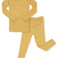 Avauma Baby Boys Girls Pajama Set Kids Toddler Snug Fit Ribbed Rayon Sleepwear Pjs For Daily Life Style (S/Mustard Yellow(L))