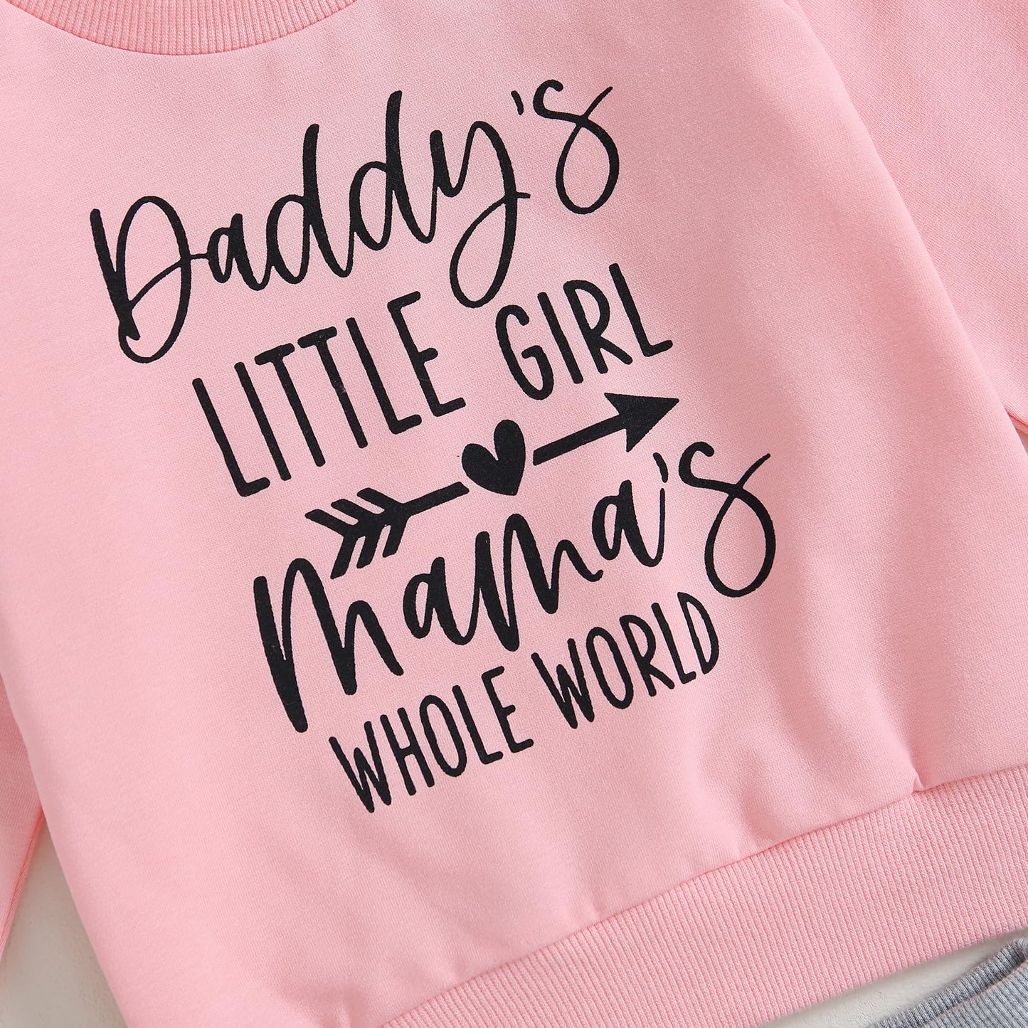 Beqeuewll Fall Baby Girl Clothes Mama Daddy Girl Newborn Outfit Winter Infant Sweatshirt Pants Set Toddler Sweatsuit 0-3T (Mamas