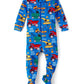 The Children'S Place,Baby Boys,And Toddler Long Sleeve 100% Cotton Zip-Front One Piece Footed Pajamas,Construction Trucks,3 Year