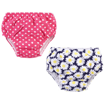Hudson Baby Unisex Baby Swim Diapers, Daisy, 0-6 Months