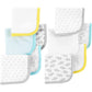 Simple Joys By Carter'S Unisex Babies' Washcloth Set, Pack Of 10, White, Elephants/Dots, One Size