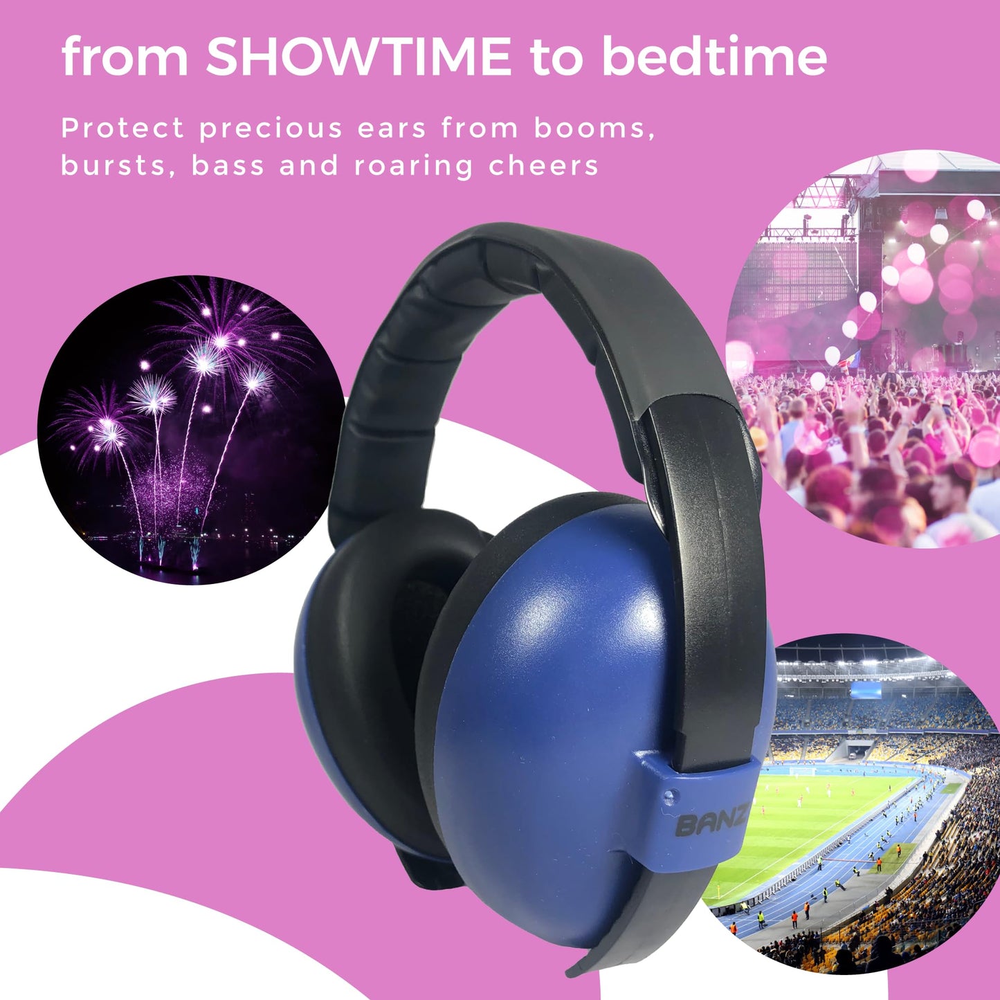 Banz Bubzee Baby Ear Defenders 0-36 Months, Noise Cancelling Headphones For Kids