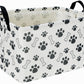 Sanjiaofen Rectangular Dog Basket,Dog Toy Bin,Dog Storage Basket Organizer.Waterproof PE Coating Puppy Storage Bin with Handles.