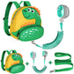 Accmor Toddler Harness Backpack With Leash, Cute Kid Dinosaur Backpacks With Anti Lost Wrist Link, 4 In 1 Mini Child Harness Lea