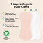 Organic Burp Cloths For Baby Boys & Girls - 5-Pack Super Absorbent Burping Rags, Soft & Plush, Newborn Milk Spit Up Rags, Unisex
