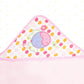 Spasilk Baby Bath Hooded Terry Towel With 3 Washcloths, Baby Bath Essentials, One Size, Pink Fish