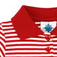 College Baby Striped Game Day Polo Dress With Bloomer - Georgia Bulldogs Bulldog Head Logo - Red/White - 0-3 Months