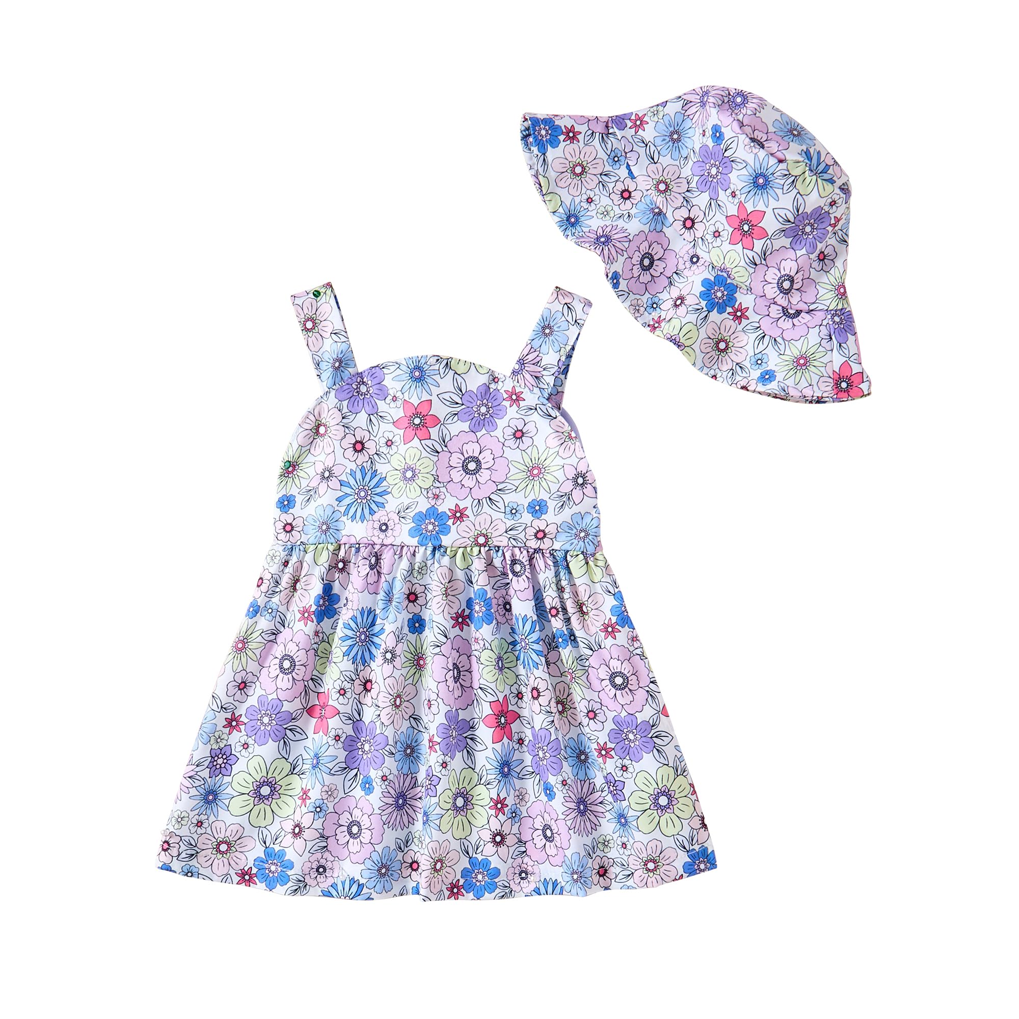 Baby Girl Dress Newborn Boho Summer Dress Halter Short Sleeve Floral D – Cutebab WBBAPB0DSZJ1RMF