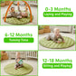 Snappea Baby Activity Mat. Jungle Baby Play Gym Mat, Tummy Time Mat With 8 Baby Toys And Handle. Non Slip, Soft 37In Baby Play M