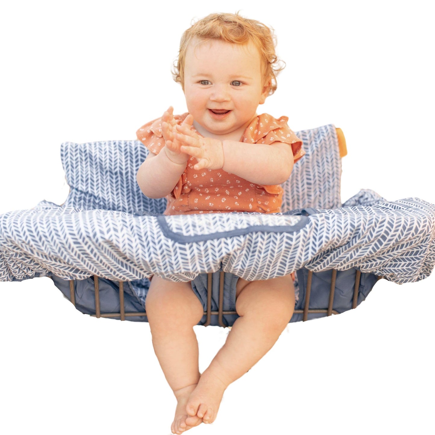 Binxy Baby 2-In-1 Cushy High Chair Cover And Shopping Cart Cover For Baby, Comfortable Cover For Grocery Cart, Universal Fit Car