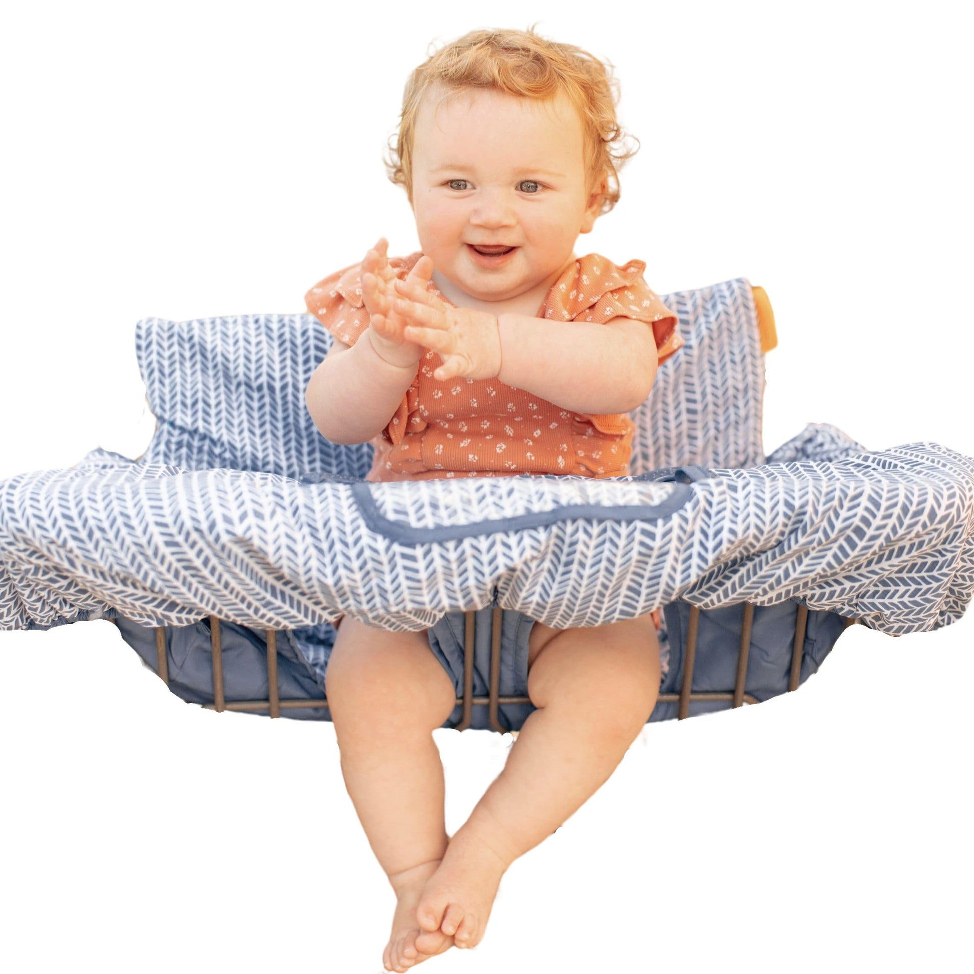 Binxy Baby 2-In-1 Cushy High Chair Cover And Shopping Cart Cover For Baby, Comfortable Cover For Grocery Cart, Universal Fit Car