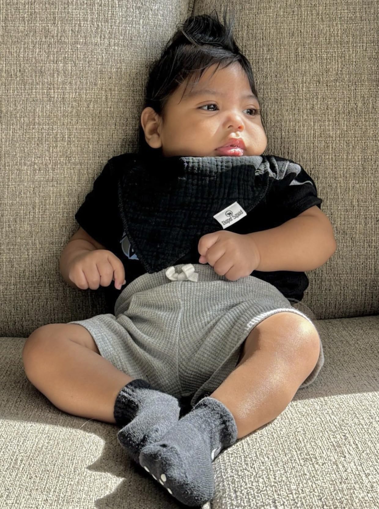 Diapersquad'S 10-Pack Baby Bibs For Drooling And Teething, Bibs For Boys, Baby Girl - Solid Cotton Baby Drool Bibs (Earthy Color