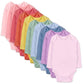 Honestbaby Baby 10-Pack Organic Cotton Long Sleeve Bodysuits, Rainbow Gems Pinks, 18 Months