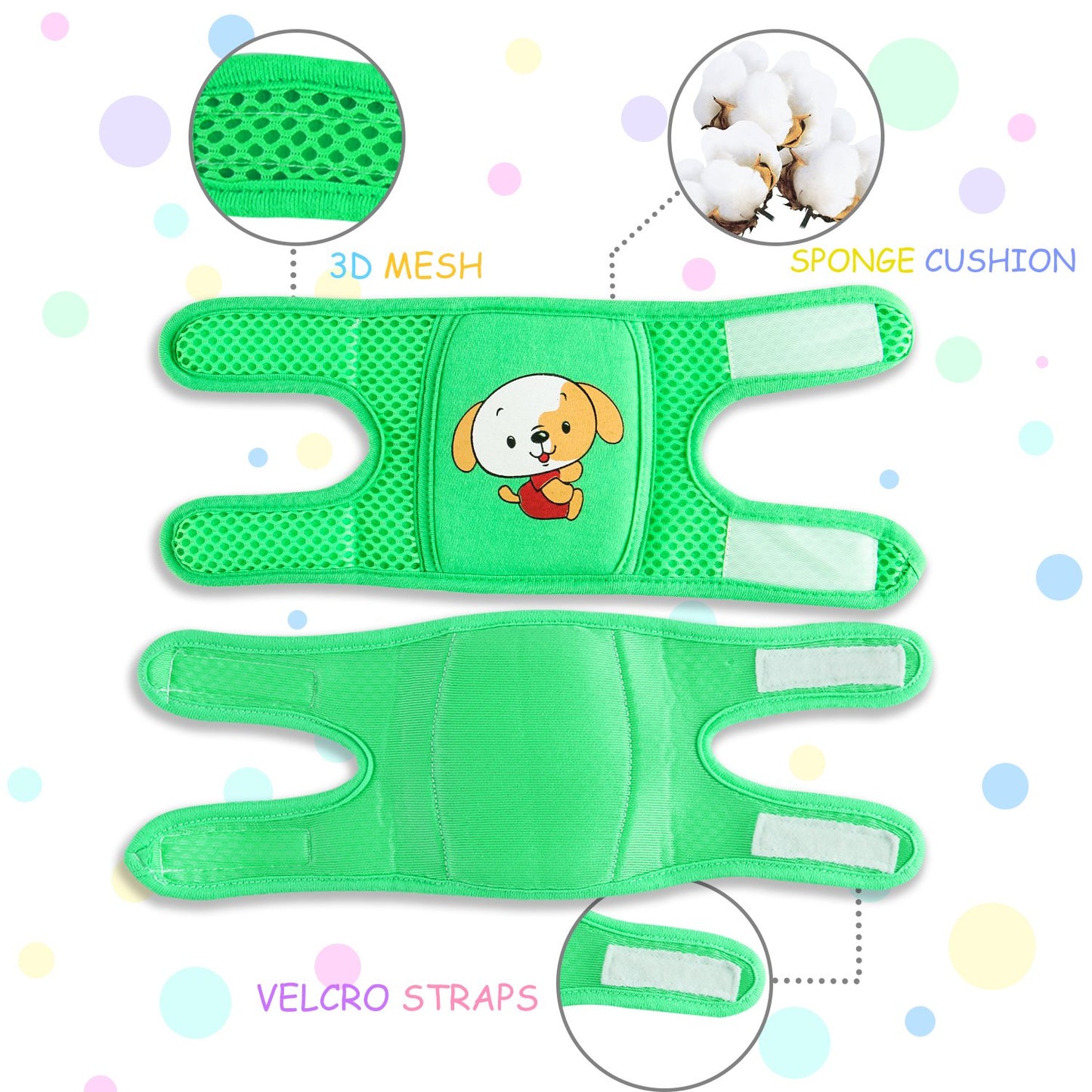 Nashrio Baby Knee Pads For Crawling (3 Pairs), Anti-Slip And Protect Infants & Toddlers Knees, Elbows And Legs. Adjustable Strap