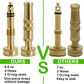 Biswing Brass Hose Nozzles, Heavy-Duty Brass Adjustable Twist Hose Nozzle, 2 Pack (4), Vi3432