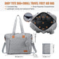 Lovevook Diaper Bag Tote, Large Baby Tote Bag, Travel Diaper Tote For Mom And Dad With Changing Pad And First Aid Bag, Light Gre