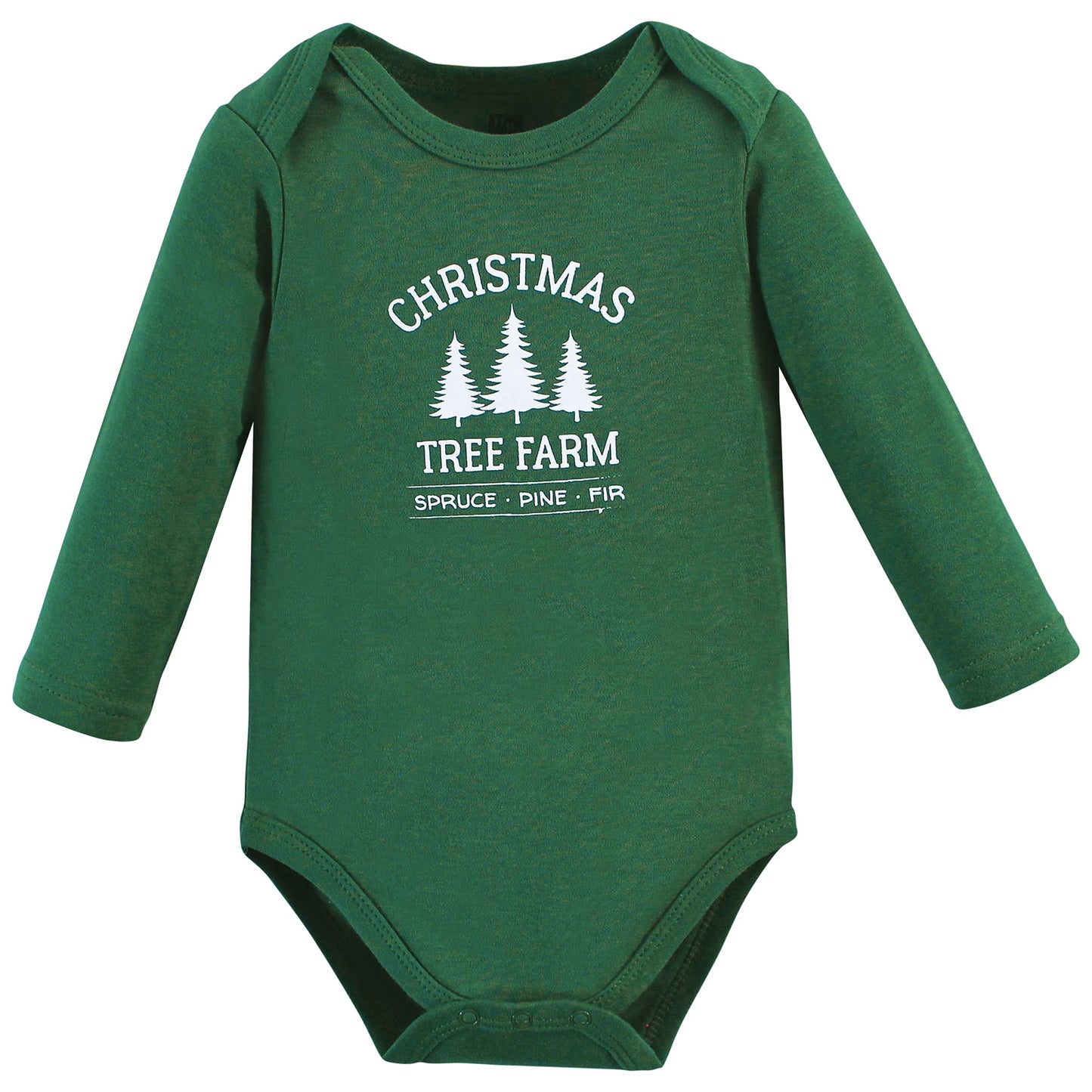Hudson Baby Boys Cotton Long-Sleeve Bodysuits And Toddler T-Shirt Set, Christmas Tree, 12-18 Months Us