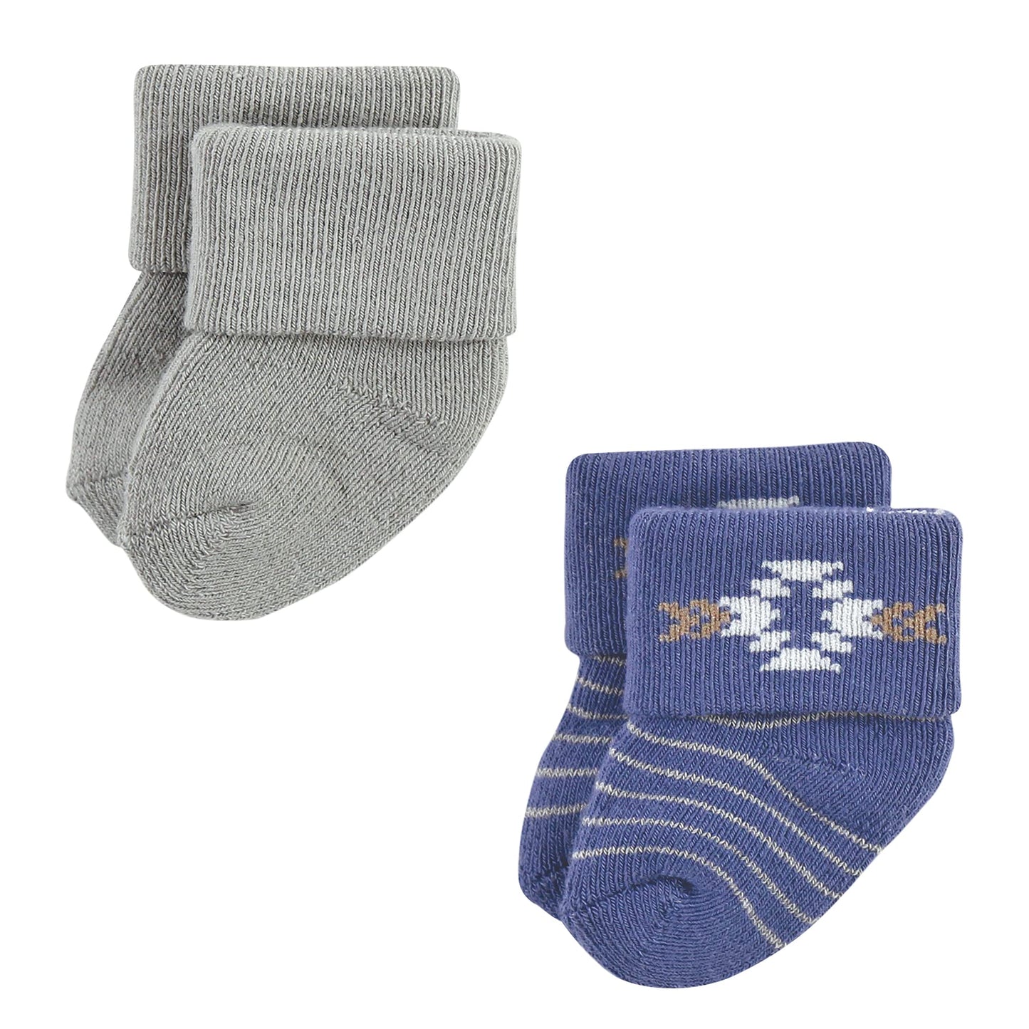 Hudson Baby Unisex Baby Cotton Rich Newborn And Terry Socks, Bear, 6-12 Months