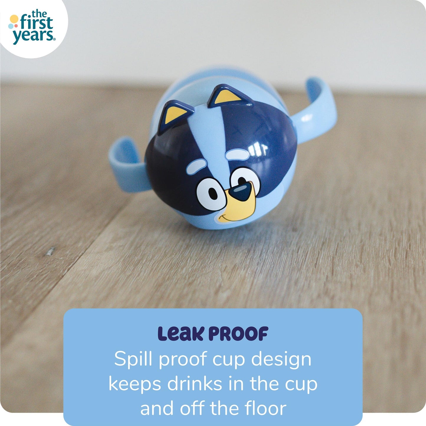 The First Years Bluey Trainer Weighted Straw Cup - Toddler Cups With Weighted Straw - Baby And Toddler Straw Cup Spill Proof - B