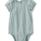 Oshkosh BGosh BabyGirls ShortSleeve Bodysuit, Green Floral, 24 Months