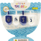 The Dreidel Company Wood Dreidel Bulk Solid Blue & White Wooden Hanukkah Dreidels Hand Painted With English Transliteration- Inc