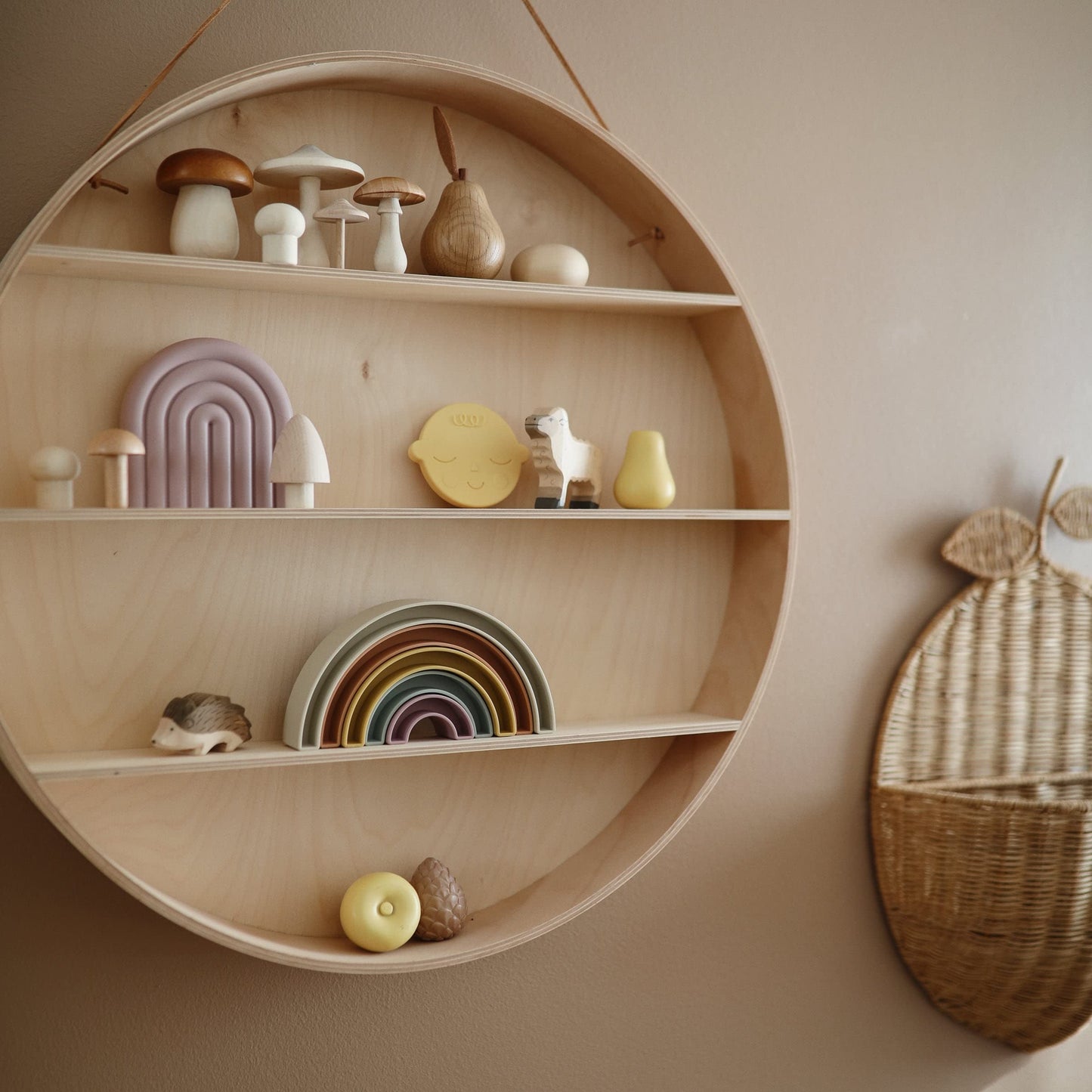 mushie Rainbow Stacker Toy | Made in Denmark (Hillside)