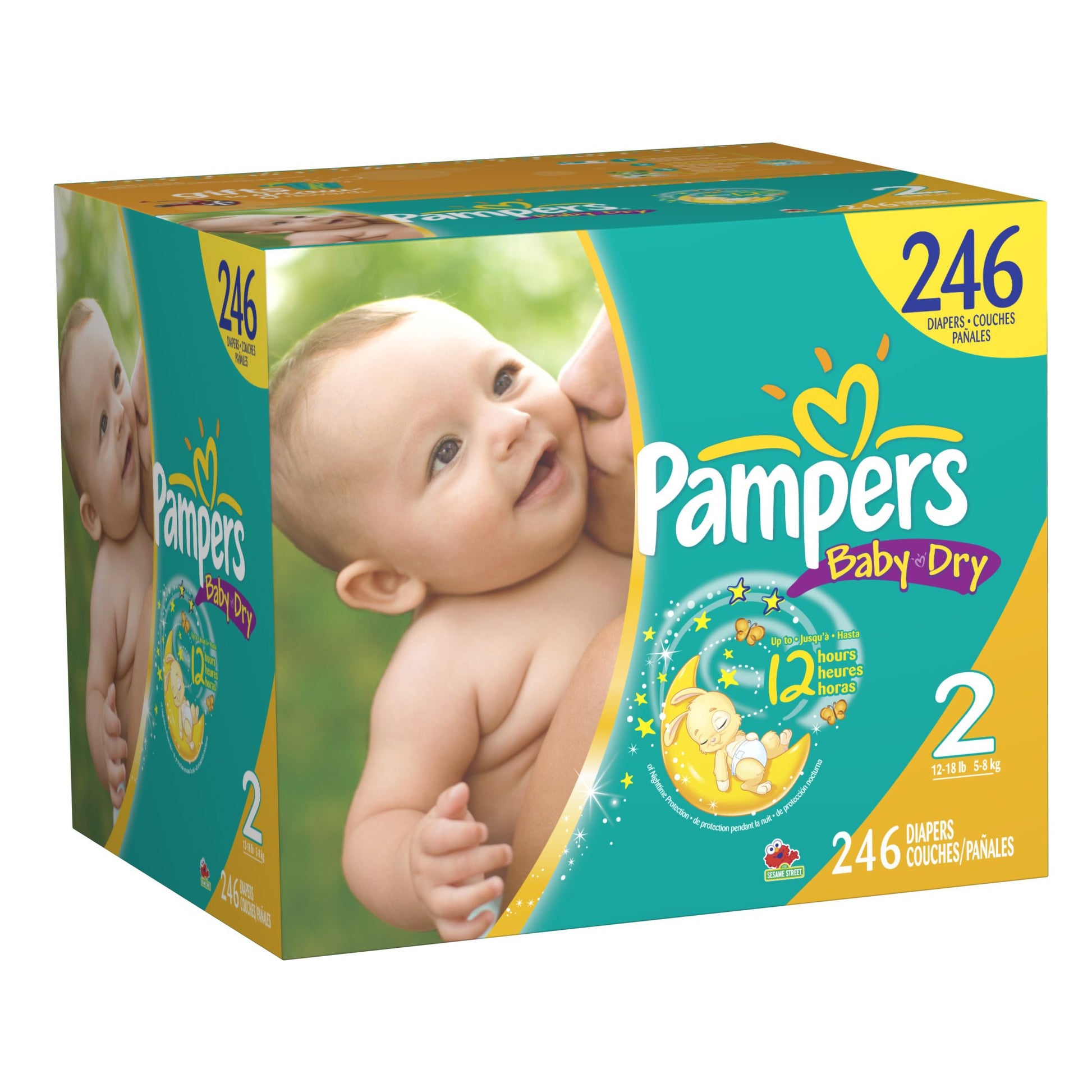 Pampers Baby Dry Diapers Size 2 Economy Pack Plus 246 Count